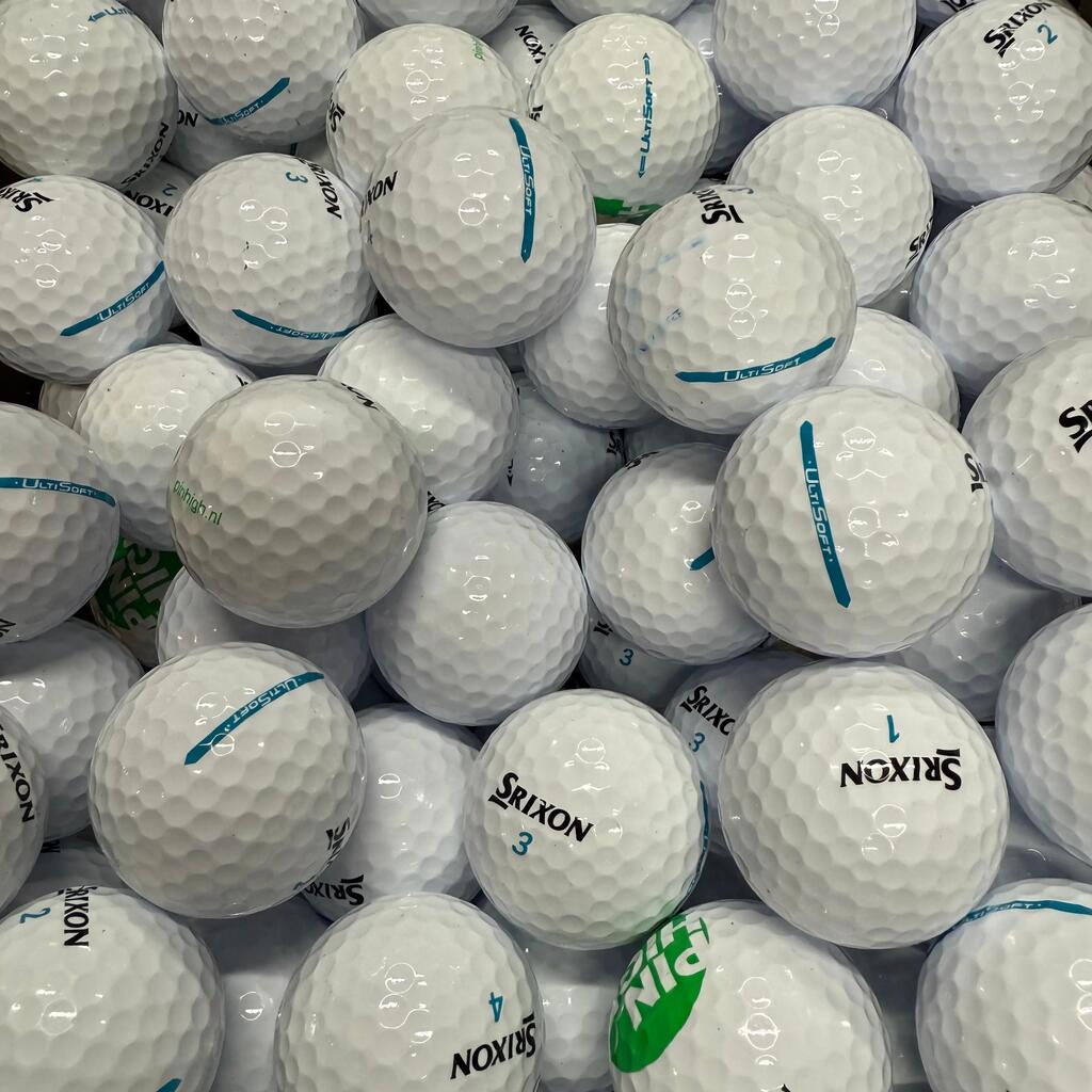 50 Used Srixon UltiSoft Golf Balls – Pearl White Quality