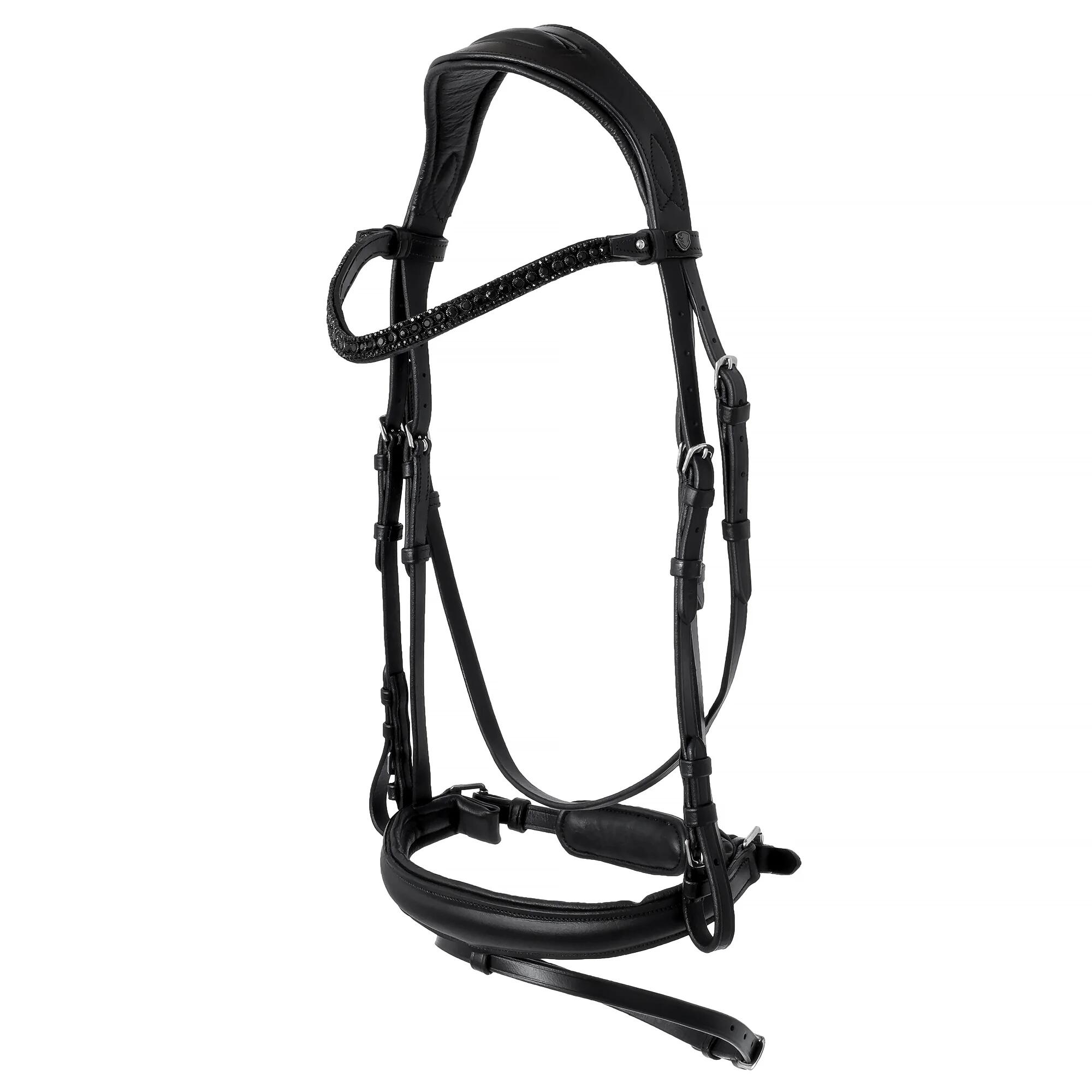 EQUESTRIAN QUEEN Gigantisch leren hoofdstel voor paarden 4/7