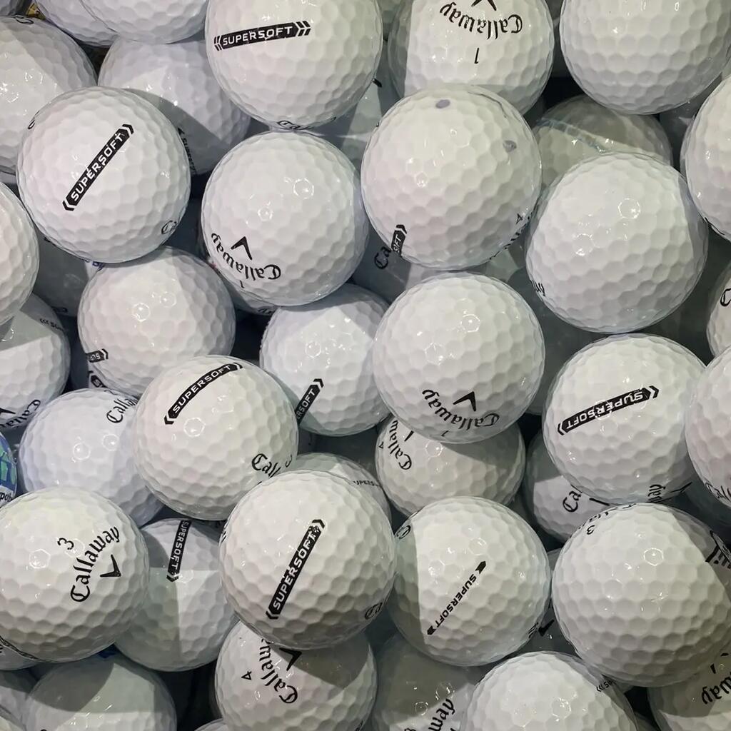 50 Used Callaway Supersoft Golf Balls – Pearl White Quality