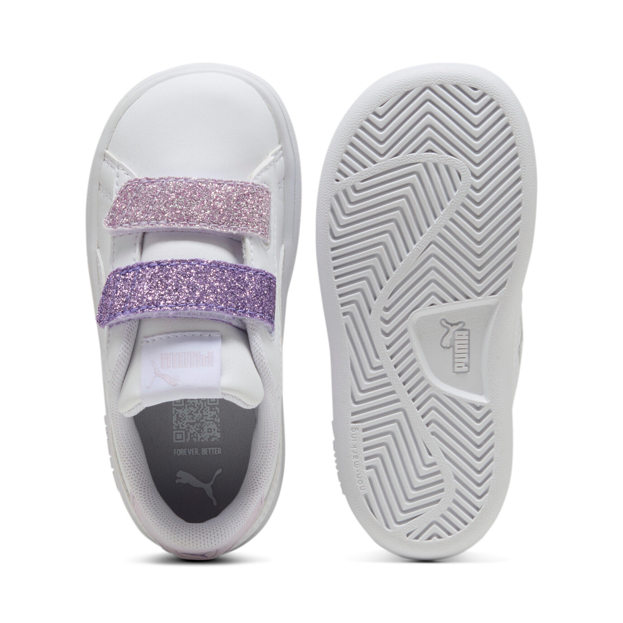 Baskets bébé fille Puma Puma Smash 3.0 L Glitter Velcro V 4/6