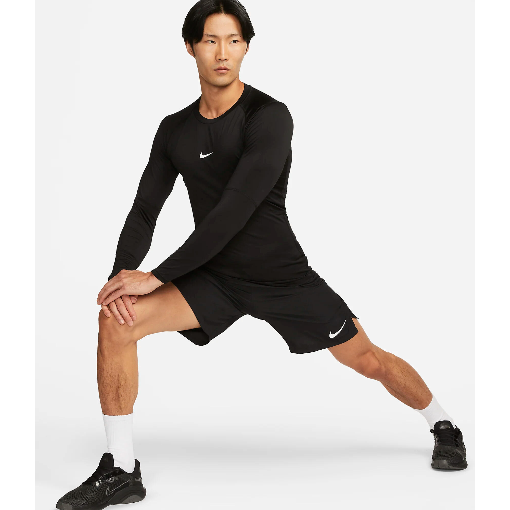 Koszulka Mężczyzna Nike Pro Dri-Fit czarny 3/4