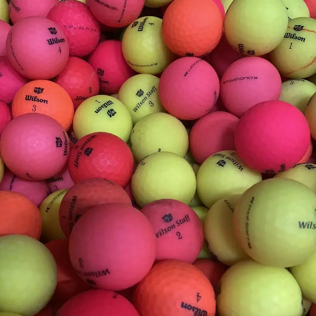 50 Used Wilson Matte Golf Balls – AAAA Quality