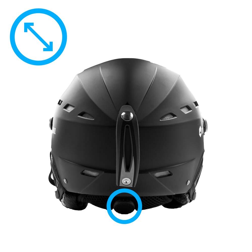 Vizorz Casque de ski Lux - Noir - Inclus visière orange et visière argent 7/7