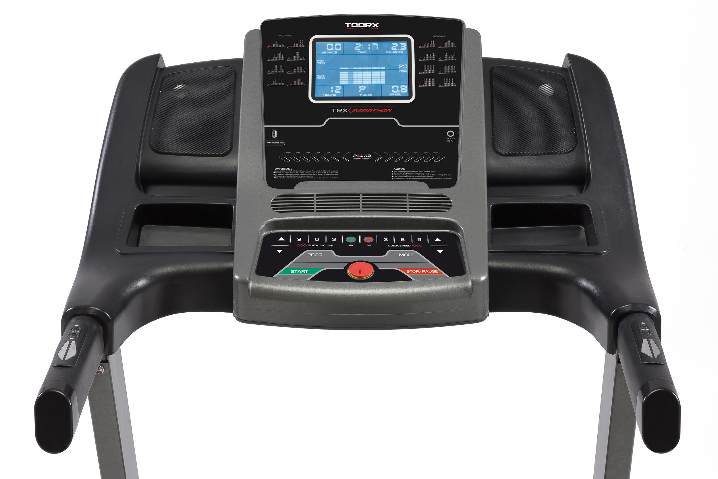Tapis Roulant TRX MARATHON App Ready 3.0, velocità 22km/h, fascia cardio TOORX 2/7
