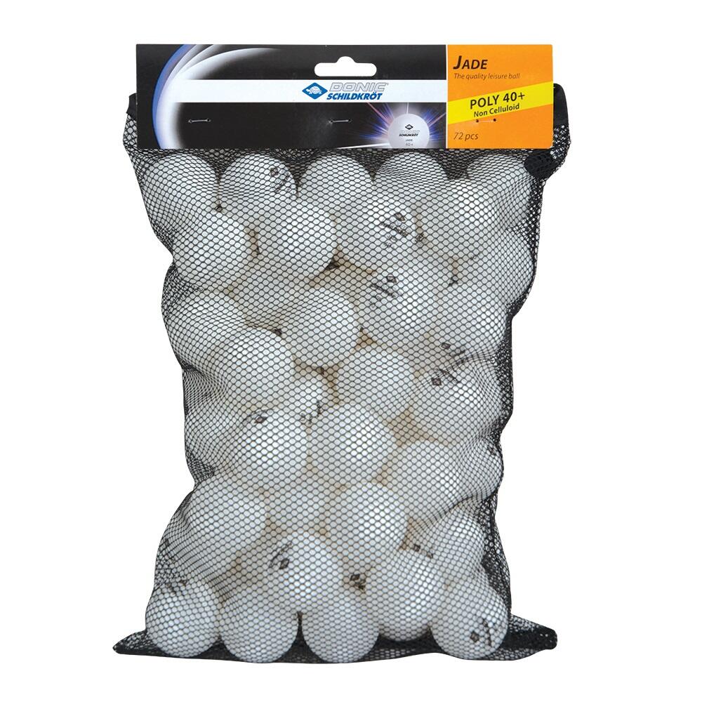 SCHILDKRÖT Míčky na stolní tenis SCHILDKROT Jade Poly 40+ 72ks