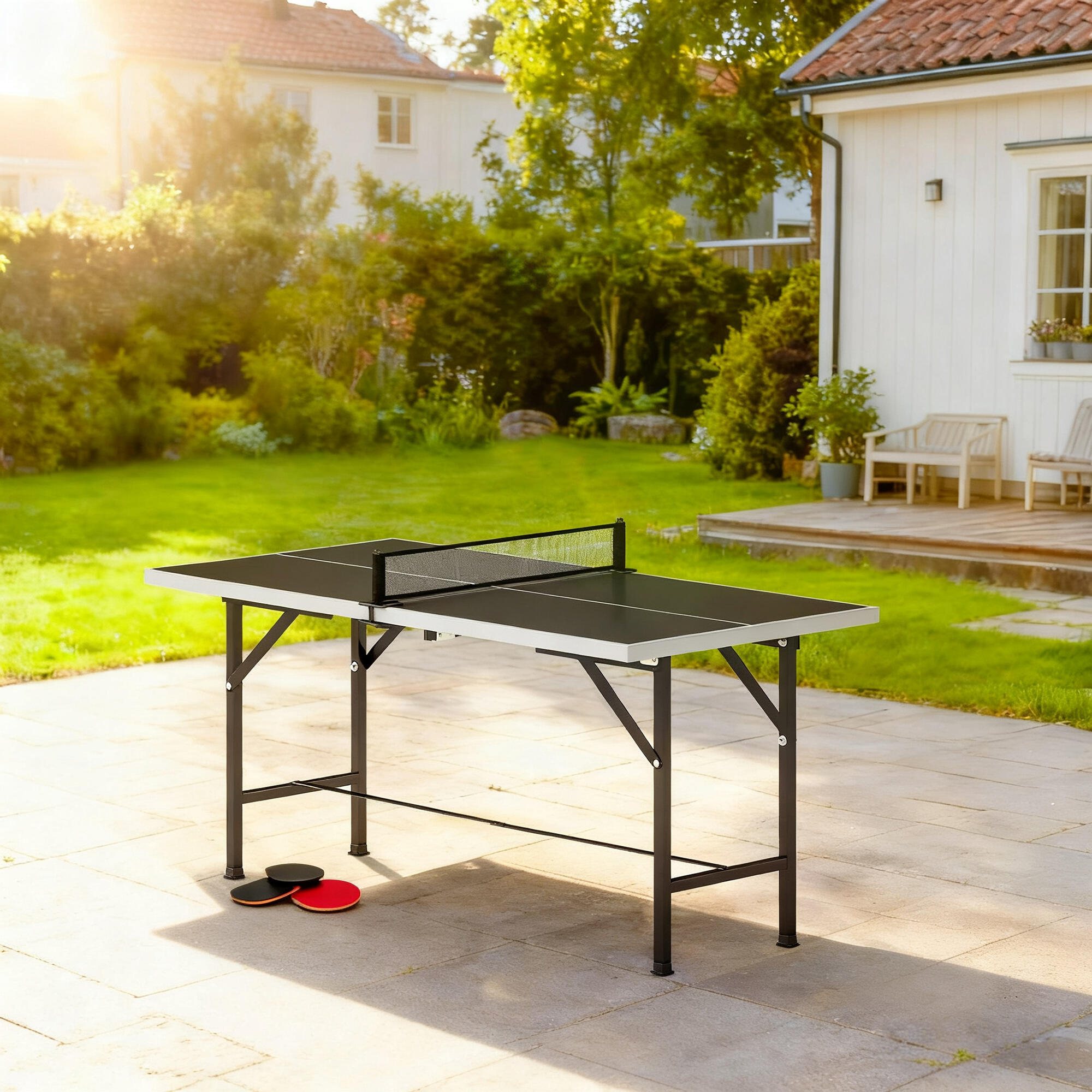 Mini Mesa Ping Pong 152x76x70 cm Preto SPORTNOW 2/5