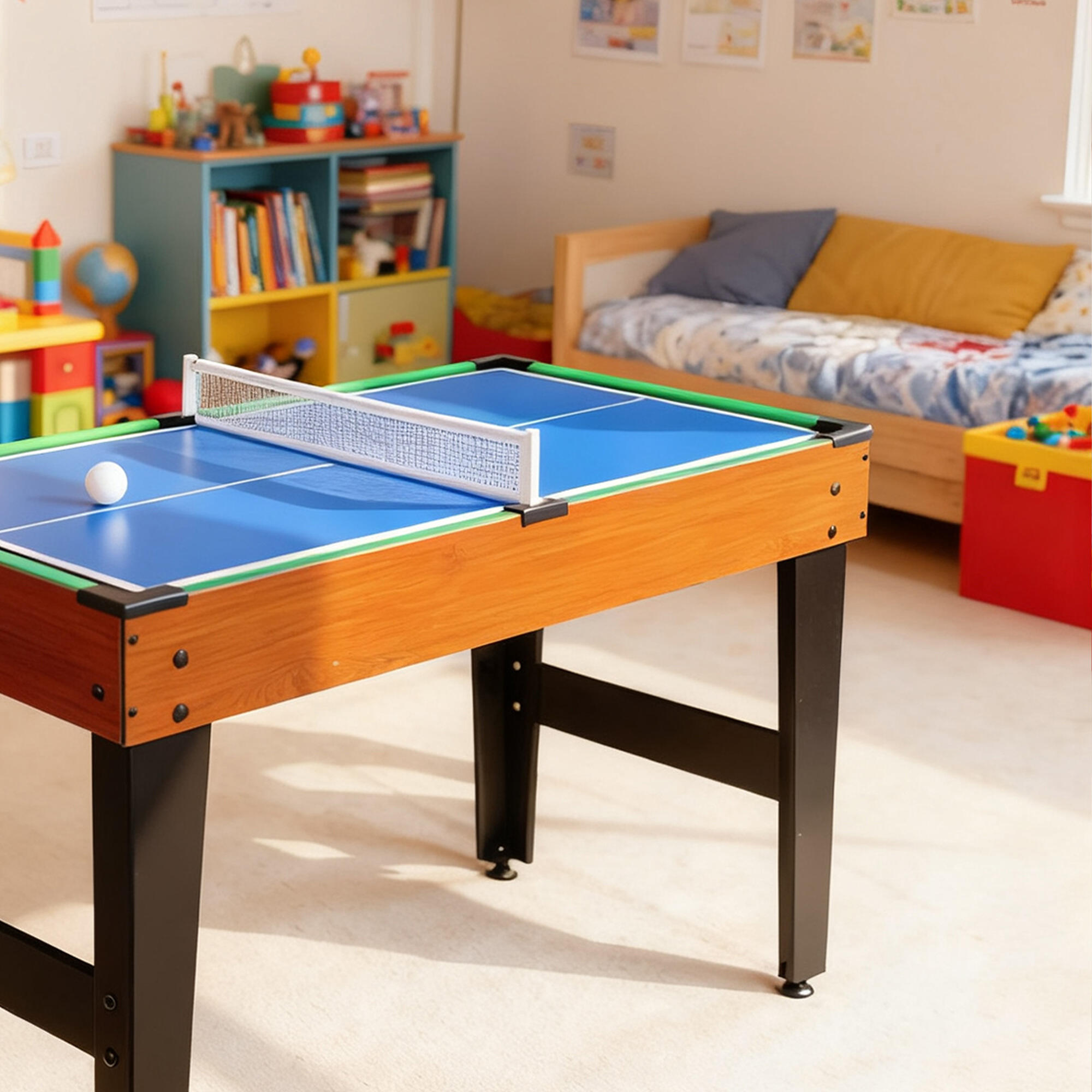 Mesa Multijuegos SPORTNOW 134x108x144 cm Natural y Negro 5/5