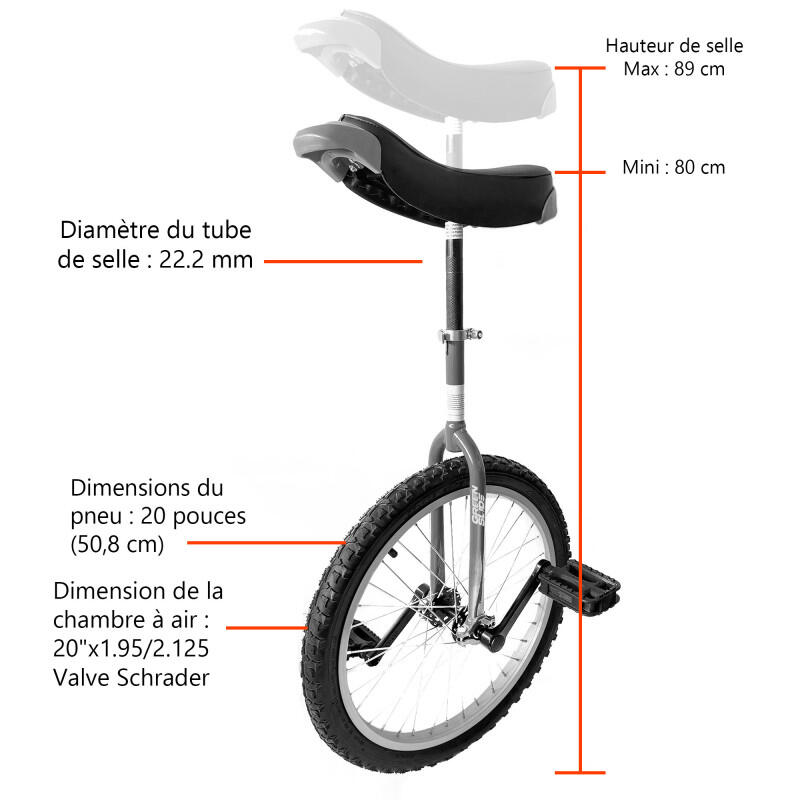 Monocycle Apprentissage 20 pouces Nova — Green Slide 6/7