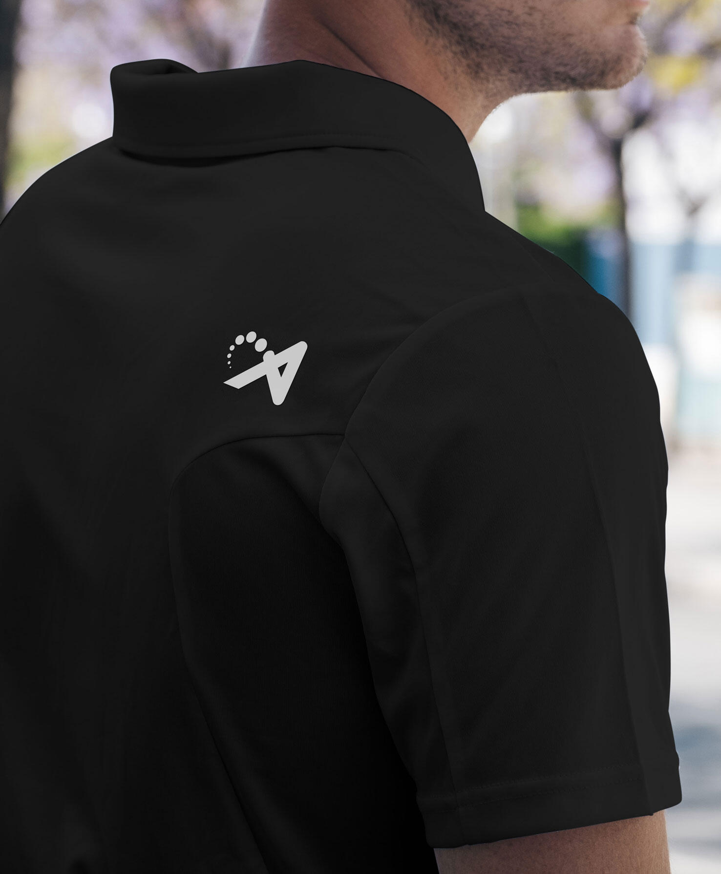 Polo Manga Corta Padel para hombre Asioka BERLÍN Negro 100% Poliéster 3/7