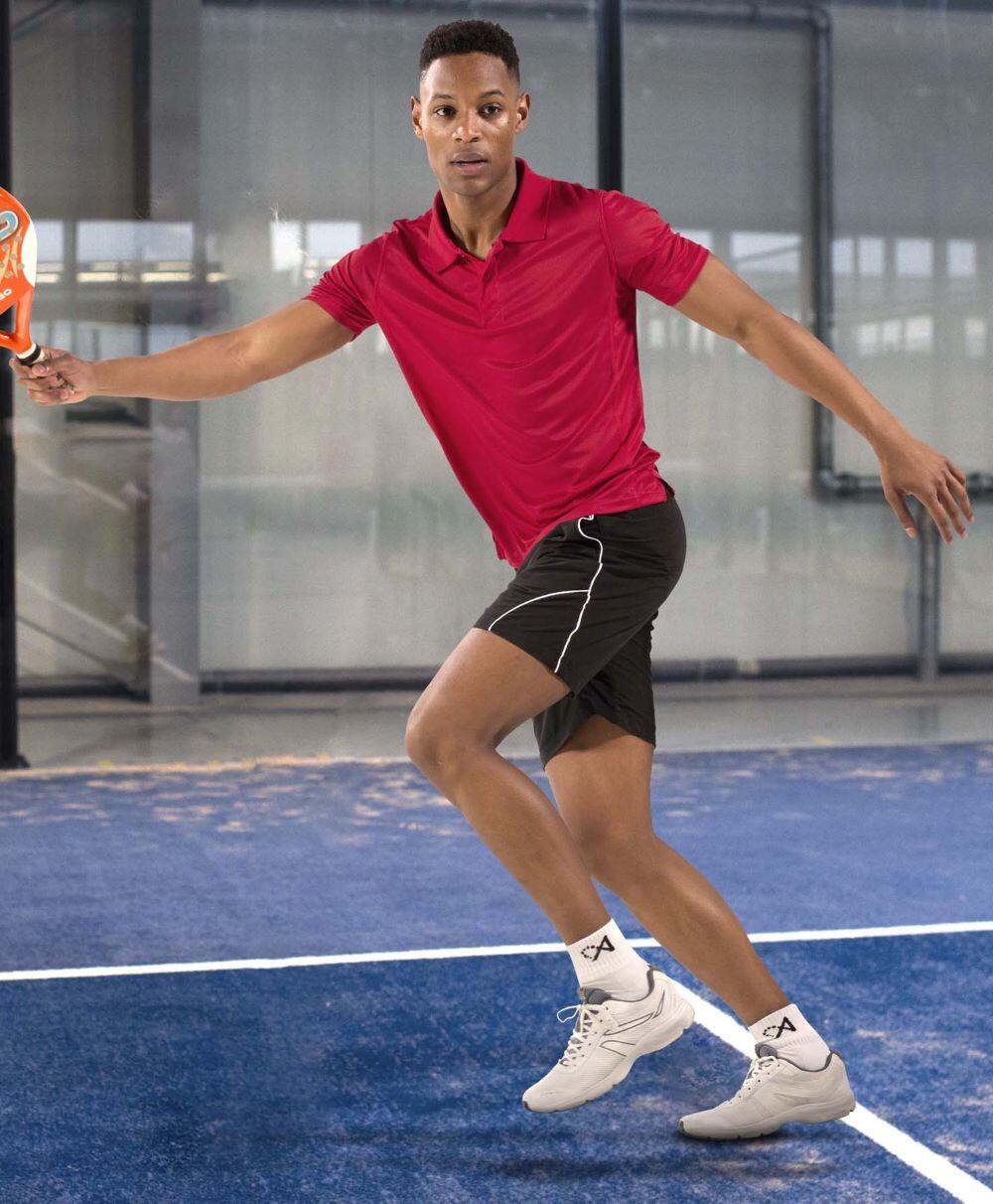 Polo de Homem da Padel Manga Curta Asioka ALTEA Vermelho 100% Poliéster 2/7