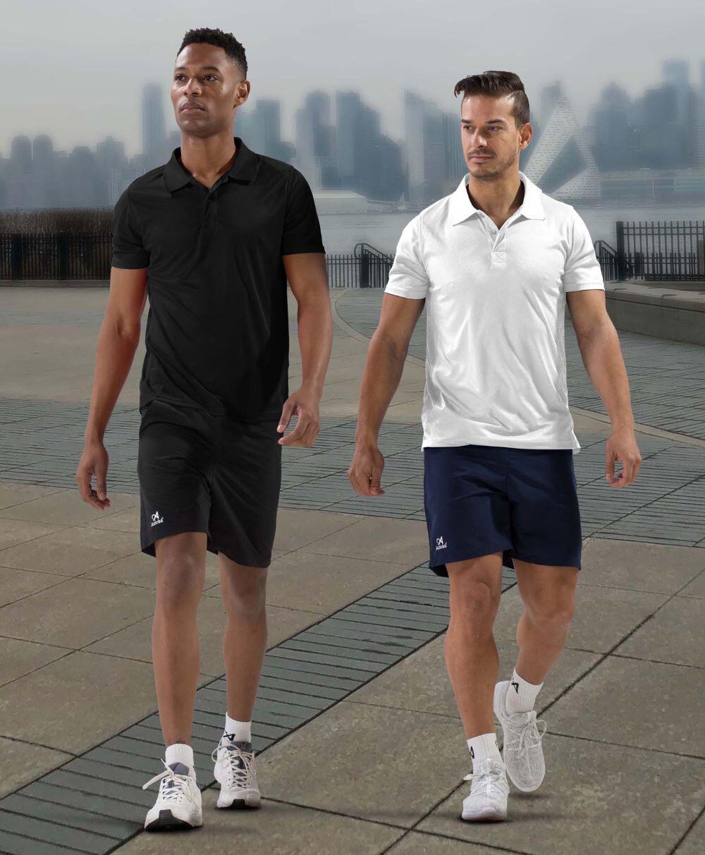 Polo de Homem da Padel Manga Curta Asioka ALTEA Preto 100% Poliéster 5/7