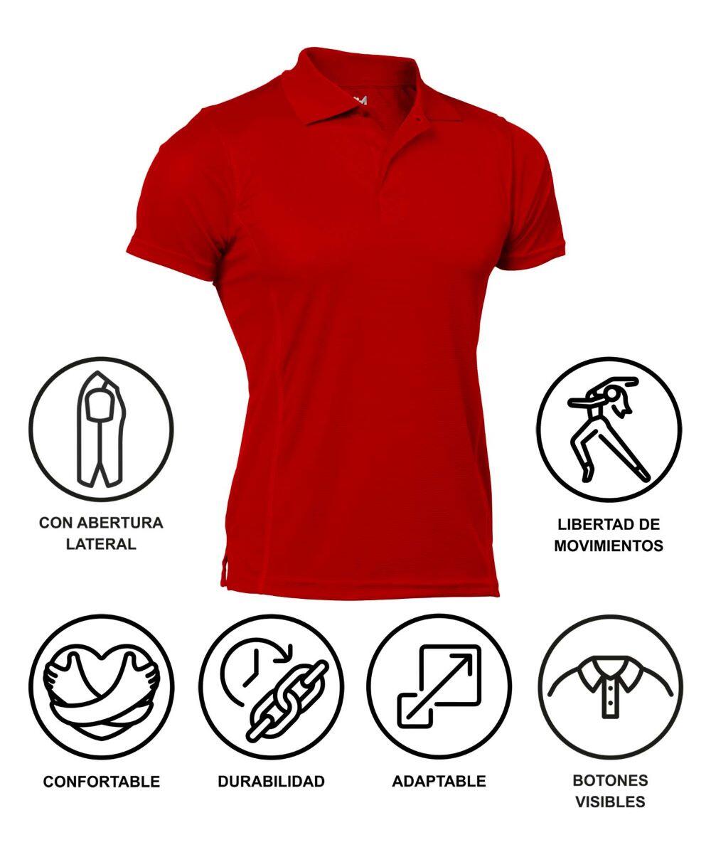 Polo de Homem da Padel Manga Curta Asioka ALTEA Vermelho 100% Poliéster 6/7