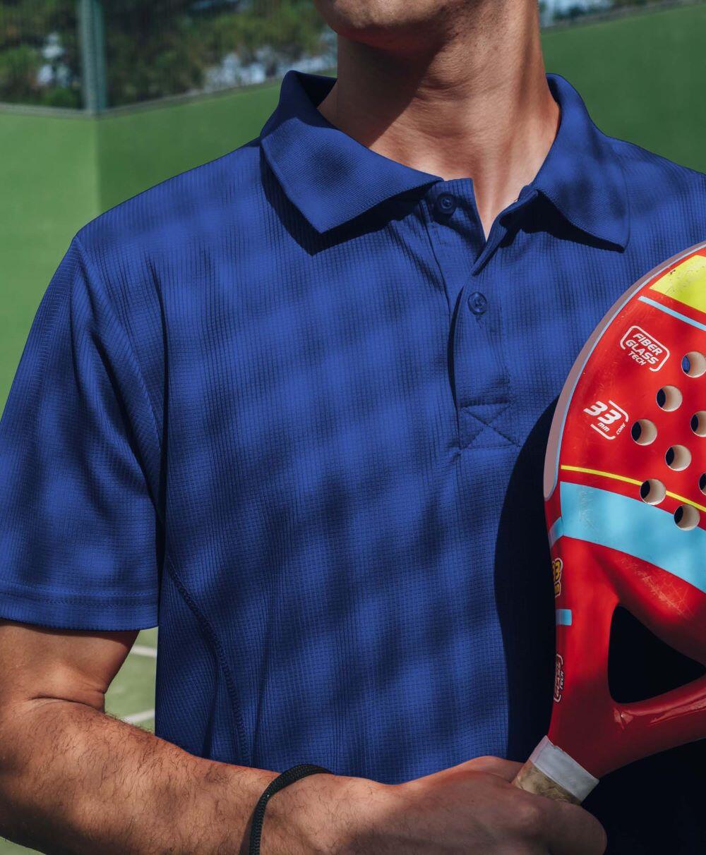 Polo de Homem da Padel Manga Curta Asioka ALTEA Azul Real 100% Poliéster 3/6