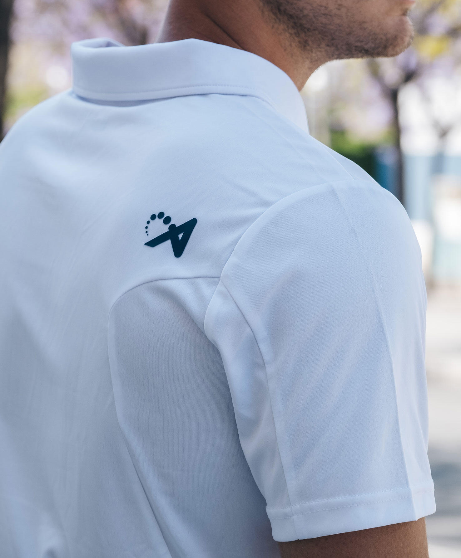 Polo Manga Corta Padel para hombre Asioka BERLÍN Blanco 100% Poliéster 3/7