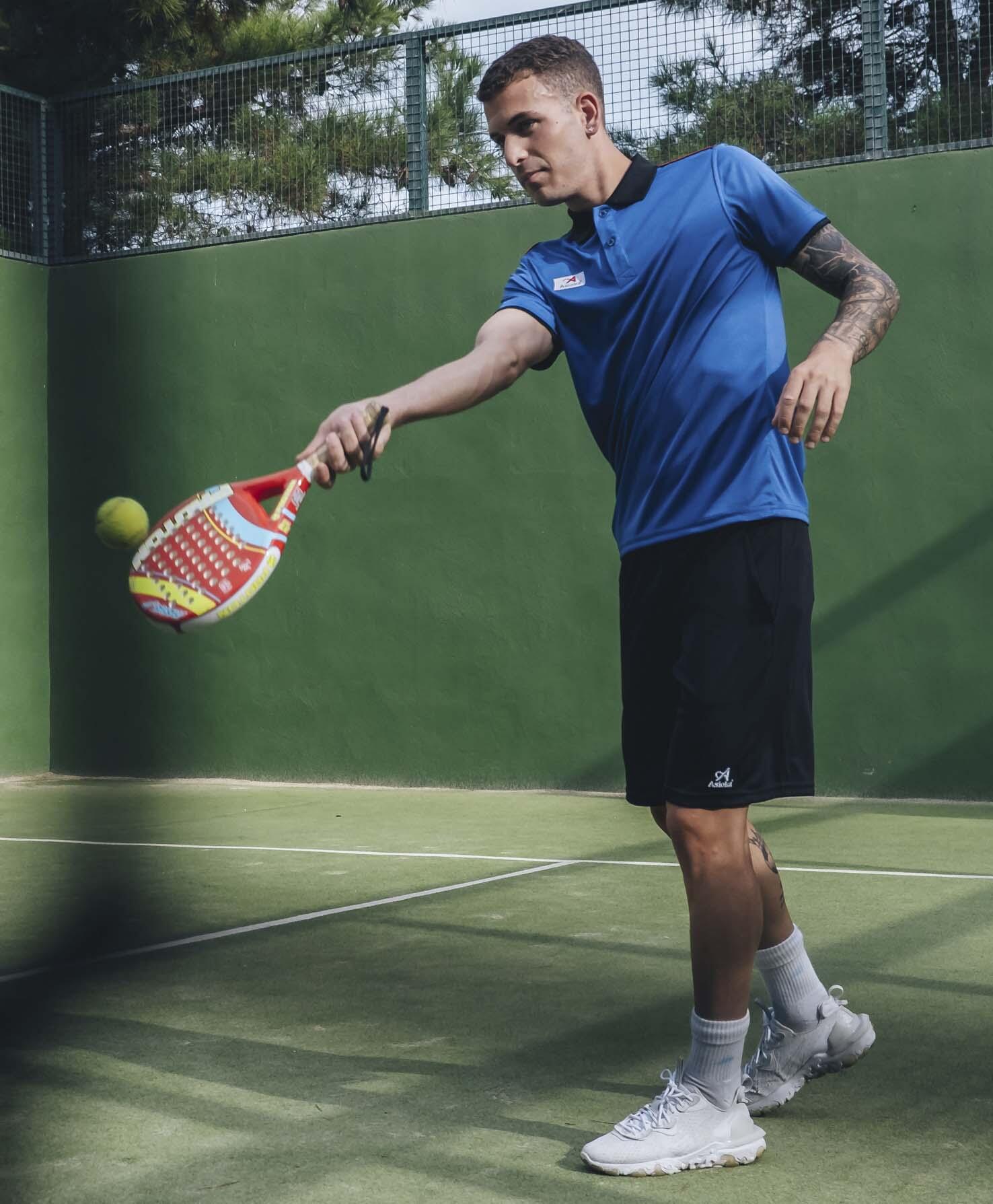 Polo de Homem da Padel Manga Curta Asioka PARIS Azul 100% Poliéster 4/6