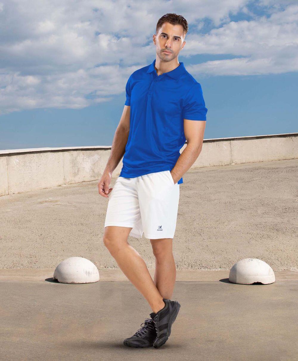 Polo de Homem da Padel Manga Curta Asioka ALTEA Azul Real 100% Poliéster 4/6