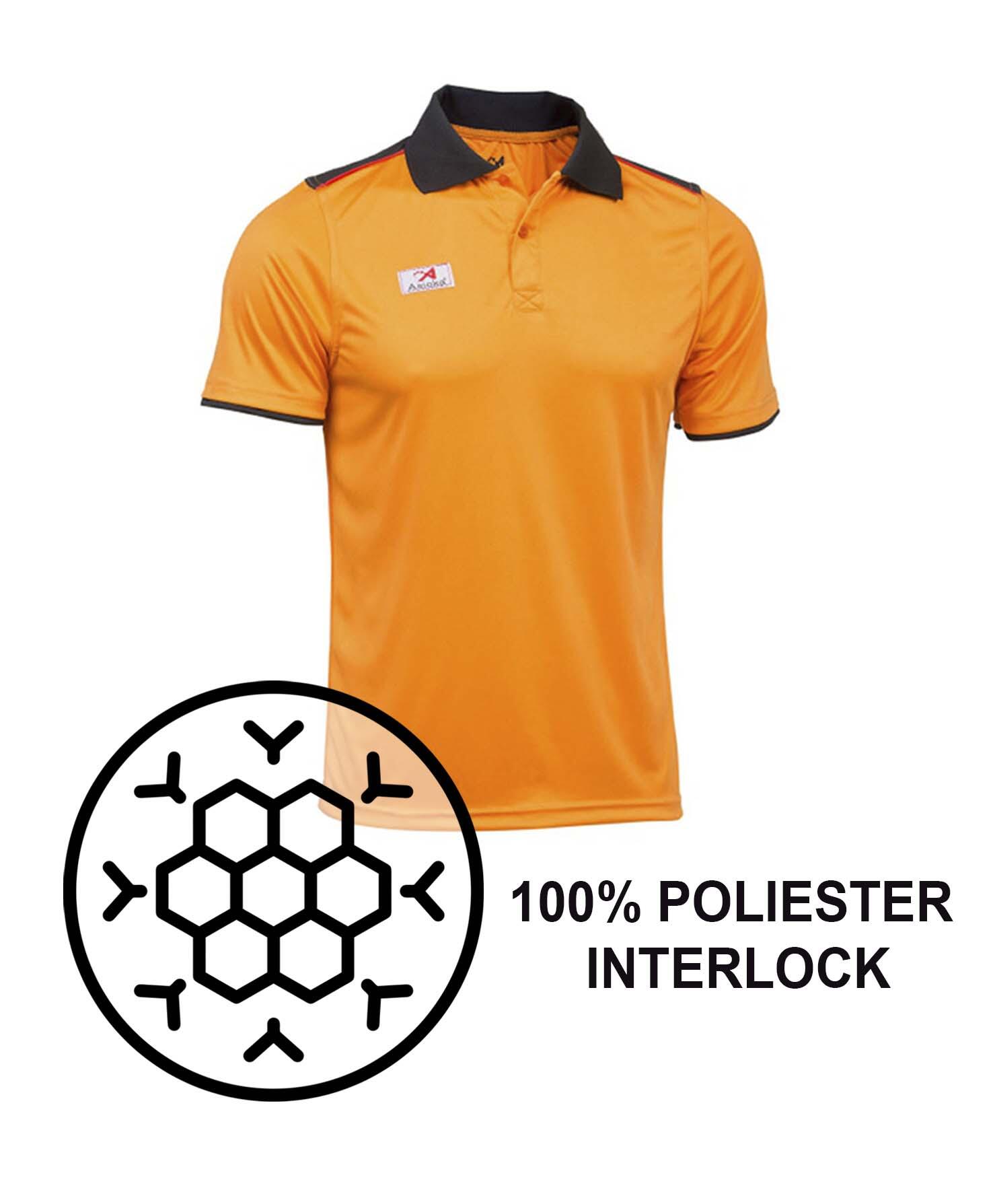 Polo de Homem da Padel Manga Curta Asioka PARIS Laranja 100% Poliéster 5/7