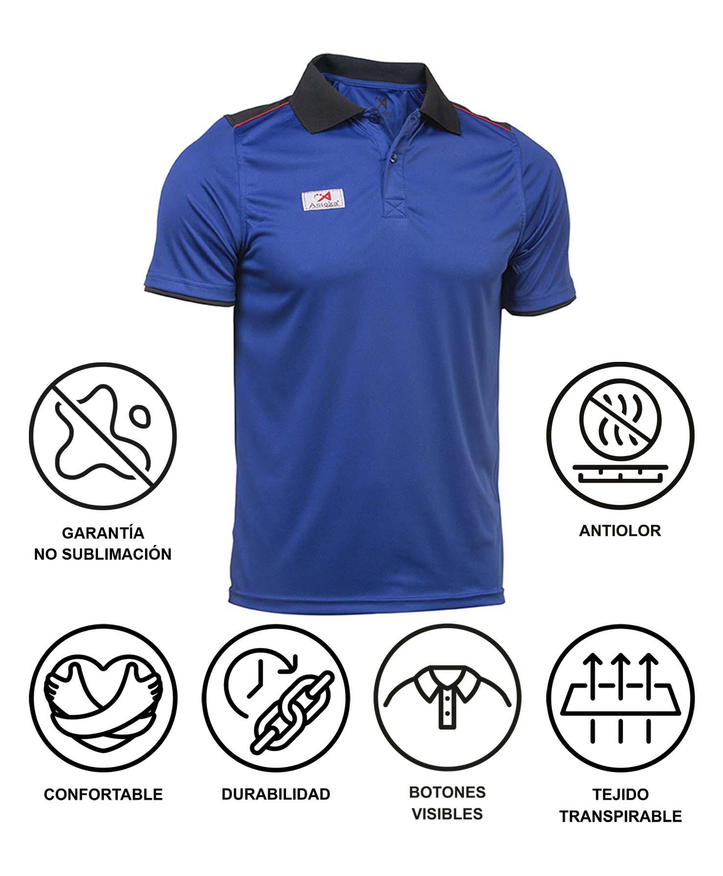 Polo de Homem da Padel Manga Curta Asioka PARIS Azul 100% Poliéster 6/6