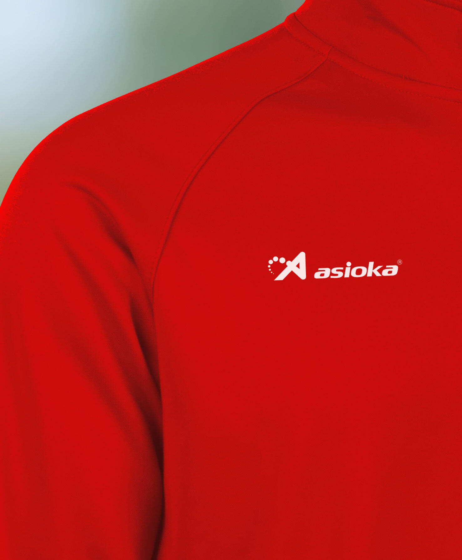 Sweatshirt de futebol para adulto Asioka BERLIN com fecho até meio vermelho. 2/7