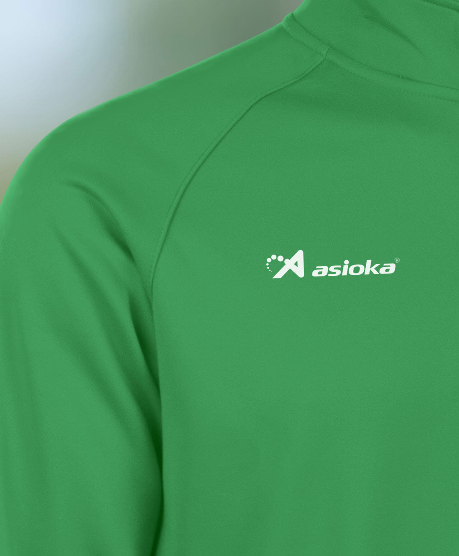 Sudadera de fútbol Adulto 1/2 cremallera Asioka BERLIN Verde. 2/7