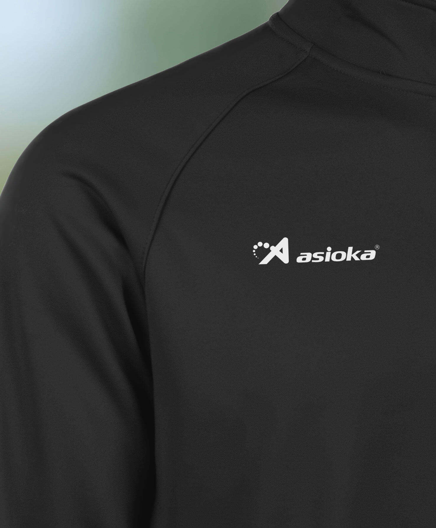 Sudadera de fútbol Adulto 1/2 cremallera Asioka BERLIN negro. 2/7