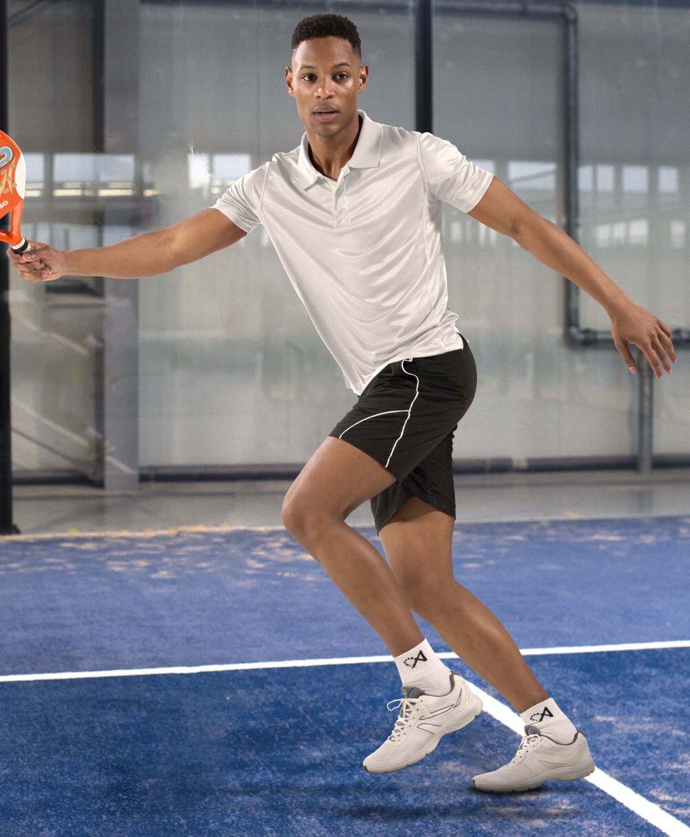 Polo de Homem da Padel Manga Curta Asioka ALTEA Branco 100% Poliéster 2/7