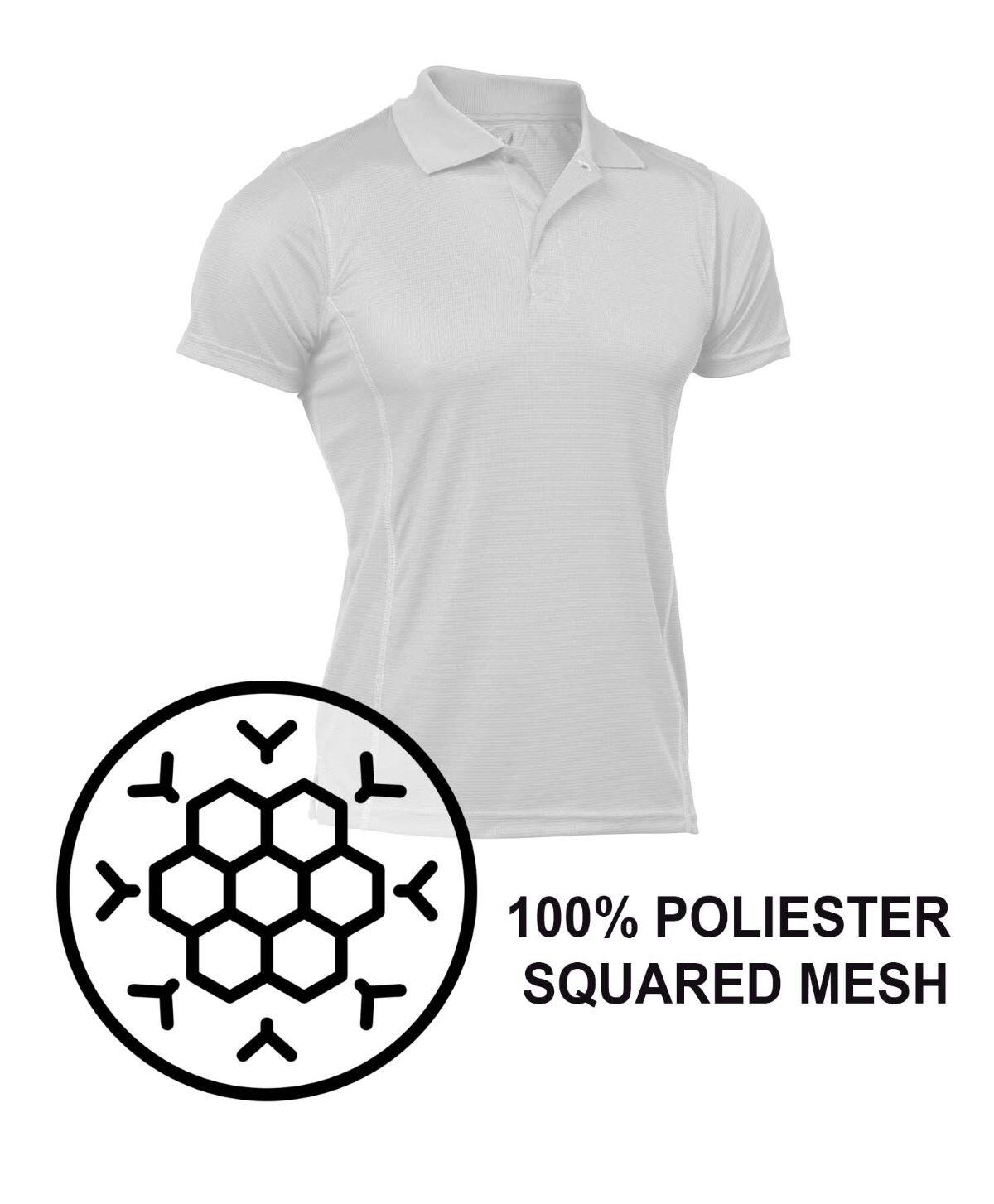 Polo de Homem da Padel Manga Curta Asioka ALTEA Branco 100% Poliéster 5/7