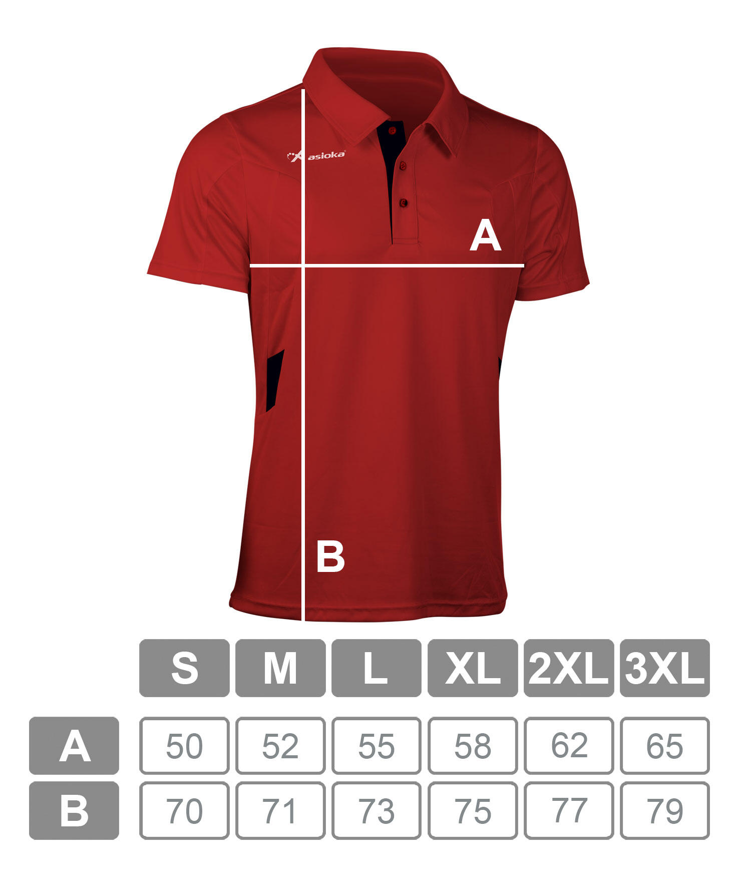 Polo de Homem da Padel Manga Curta Asioka BERLIN Vermelho 100% Poliéster 7/7
