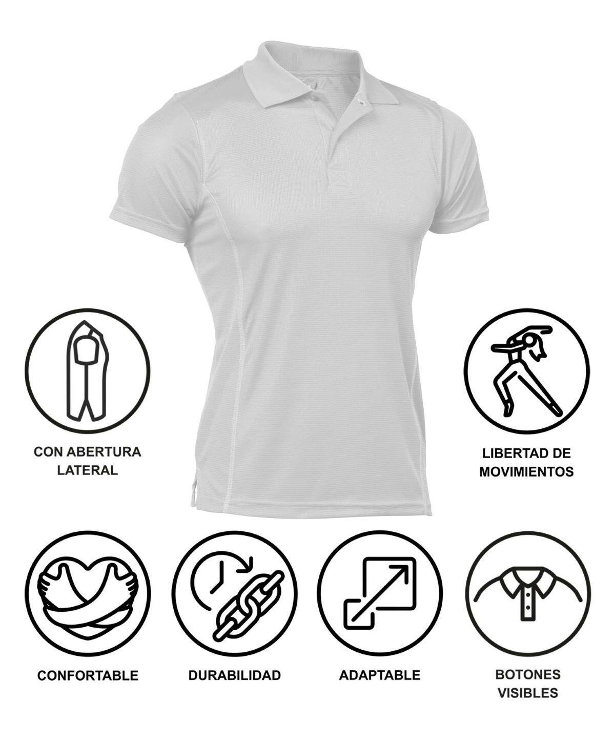 Polo de Homem da Padel Manga Curta Asioka ALTEA Branco 100% Poliéster 6/7