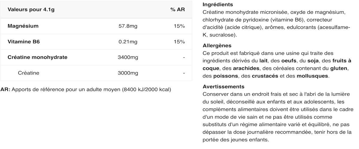 Creatina monoidrato - Rocky Athletes Creatine - Punch alla Mela Aspra 200g 2/3