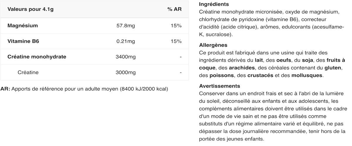 Creatina monoidrato - Rocky Athletes Creatine - Limonata agli Agrumi 200g 2/3