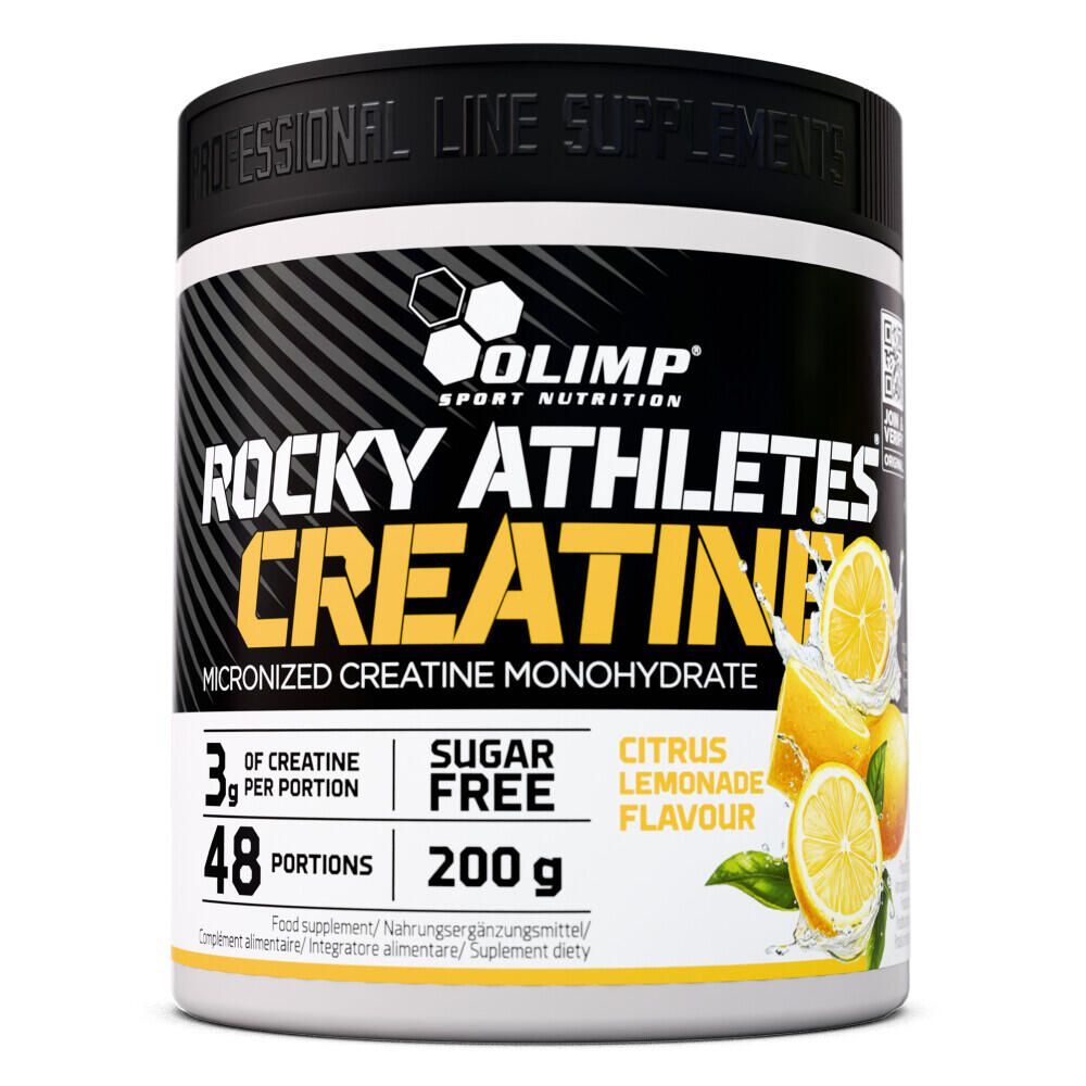 OLIMP SPORT Creatina monoidrato - Rocky Athletes Creatine - Limonata agli Agrumi 200g