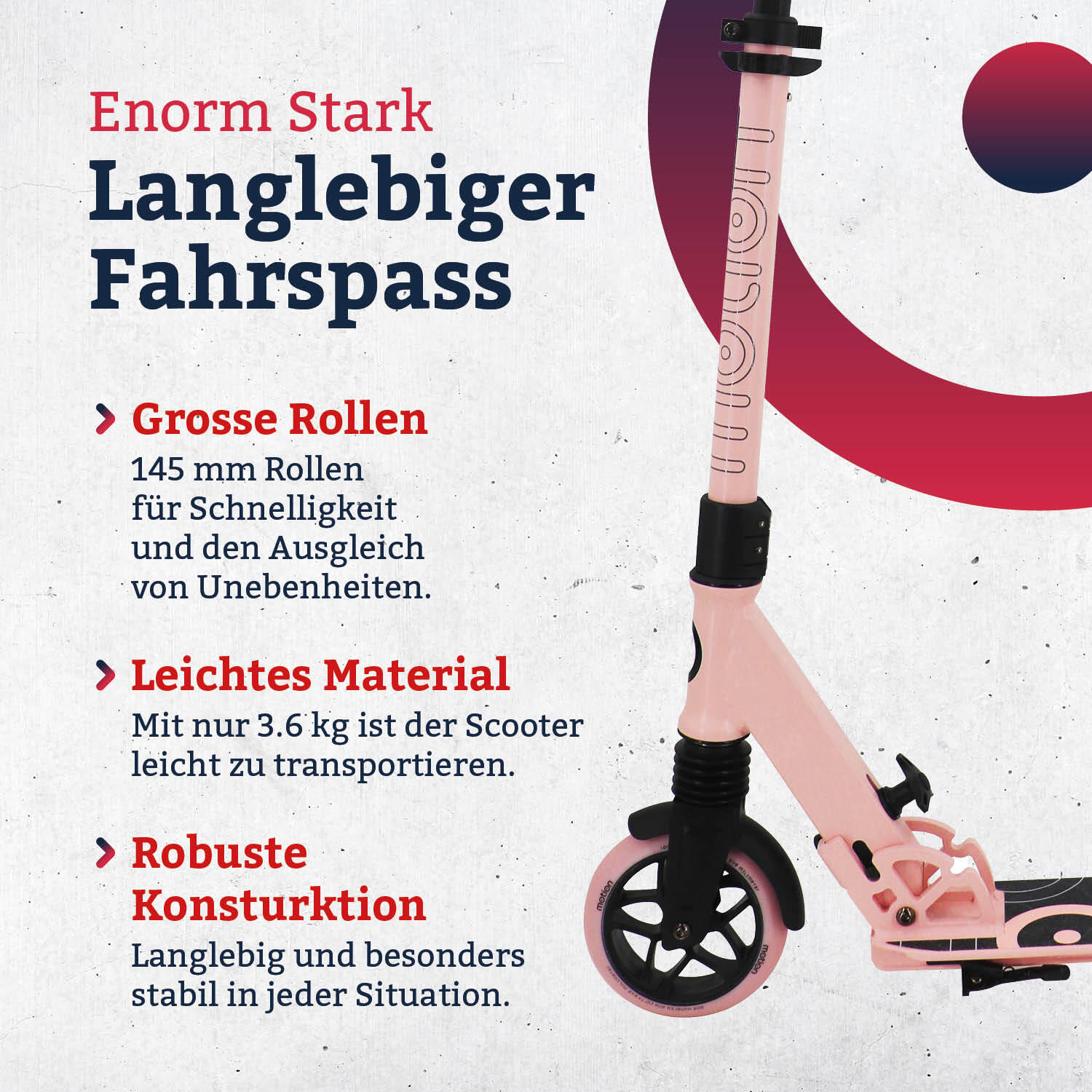 Scooter  Smartway+ 145mm  Rosa 3/7