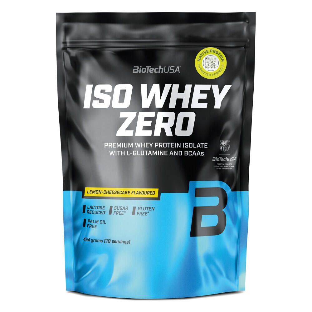 BIOTECHUSA Isolato di siero di latte - Iso Whey Zero - Cheesecake al Limone 454 g