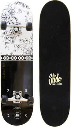 Slide Skateboard 31-Zoll noir & blanc