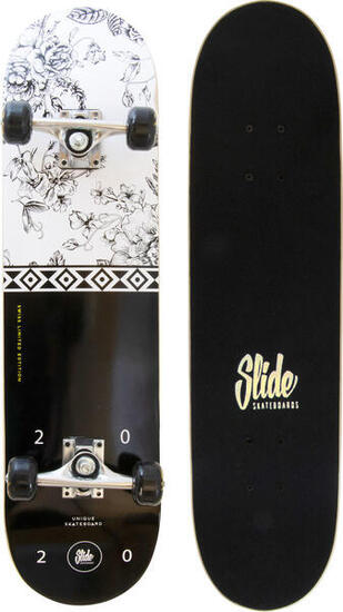 Slide Skateboard 31-Zoll noir & blanc