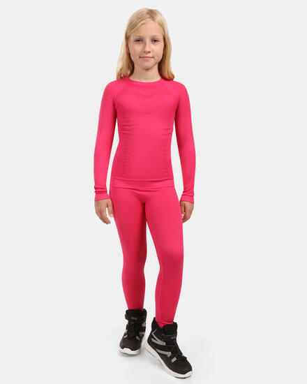 Legging thermique sans coutures Kilpi Oline-JG pour fille rose