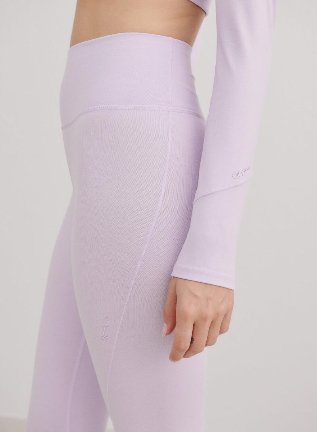 Mujer Leggings Térmica Transpirable Elásticas Lila Claro 6/6