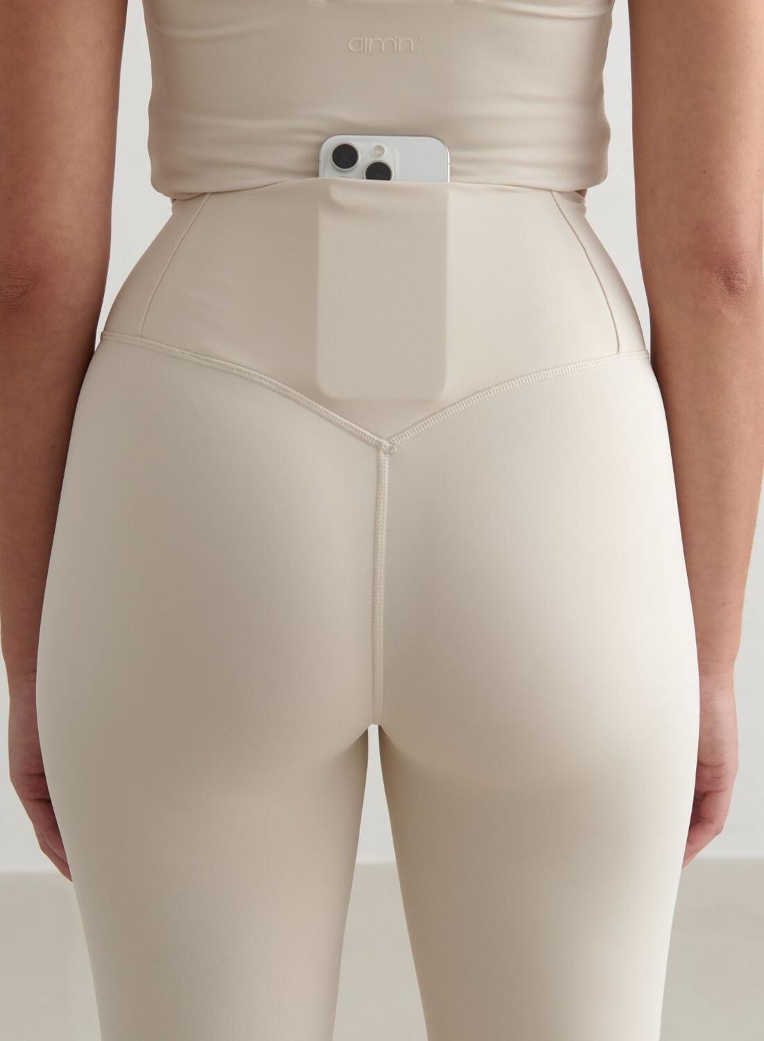 Mujer Leggings Moldeadoras Transpirable Beige Claro 5/6