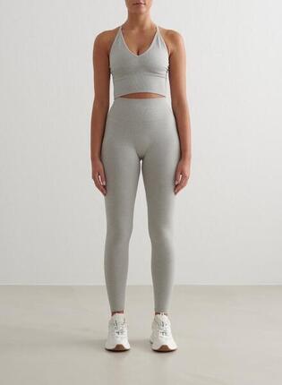 Femme Leggings Sans Couture Beige Clair
