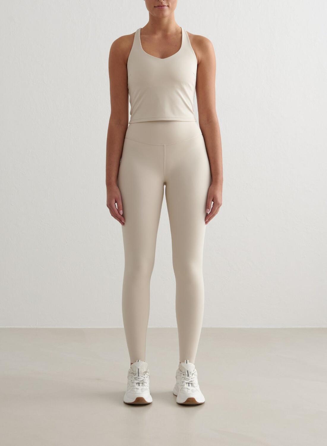 Damskie legginsy z wysokim stanem, squat proof modelujące Sculpting Fit beżowe