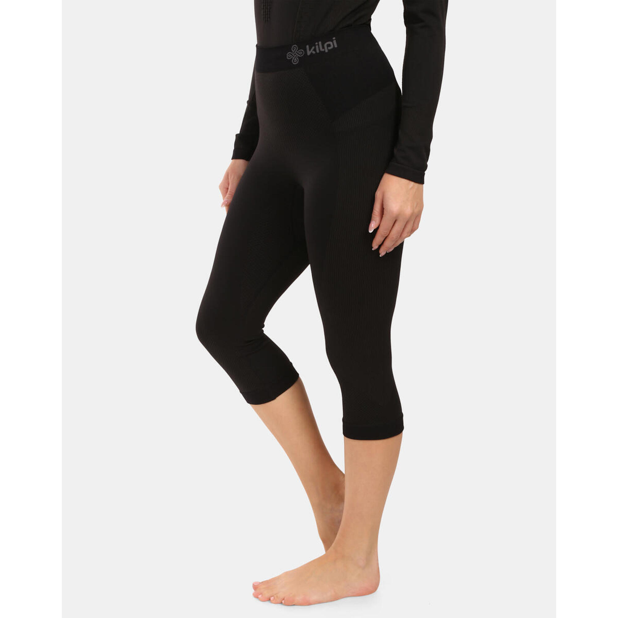 Kilpi - Sous-vêtement Sans Couture Femme 3/4 Pantalon Kilpi Line-w - Legging - Noir - Decathlon