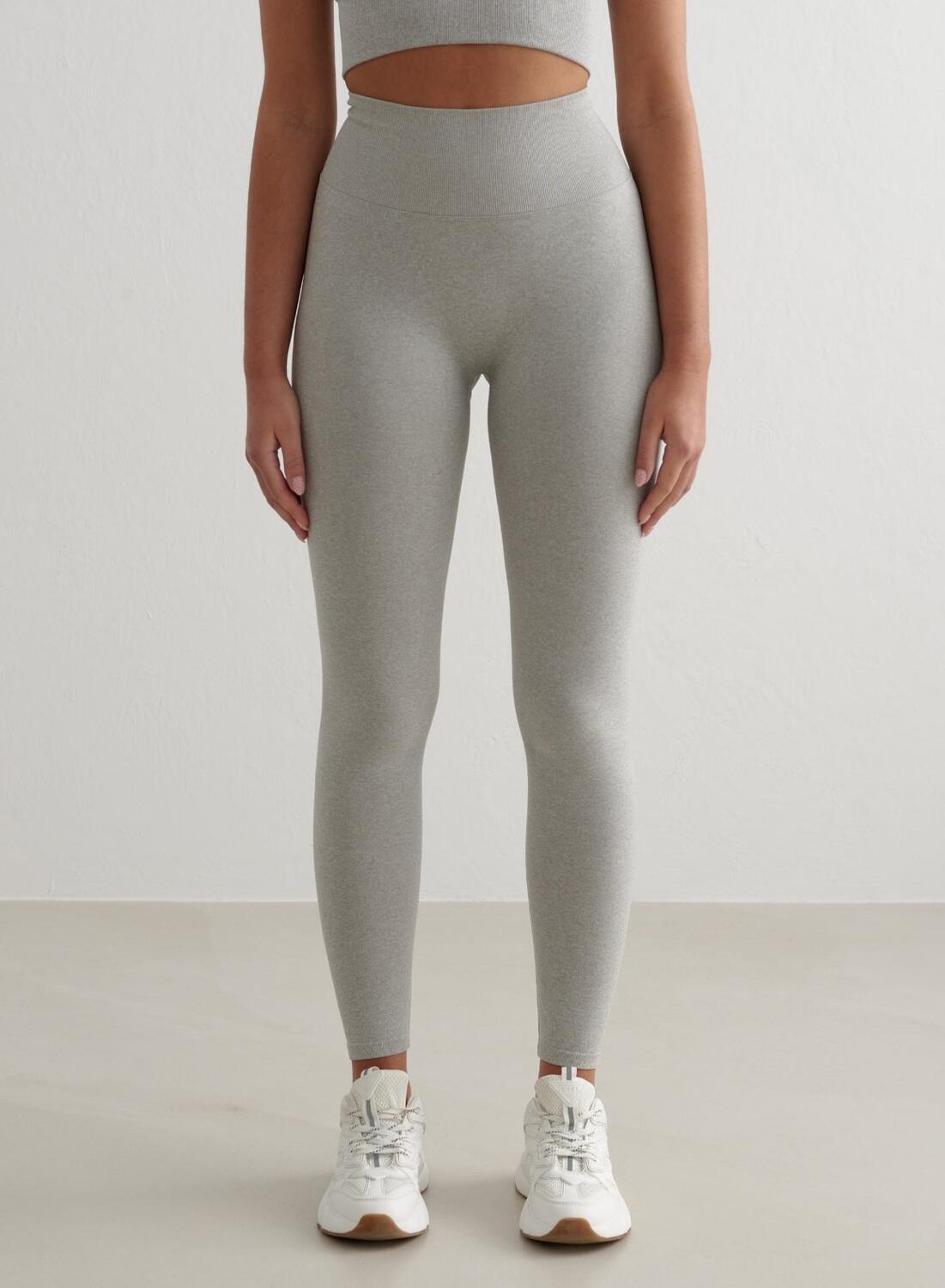 Femme Leggings Sans Couture Gris Mélangé 6/6
