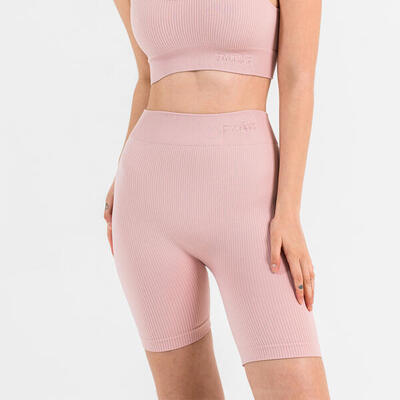 Bikers donna vita alta push up senza cuciture allenamento e tempo libero Lime