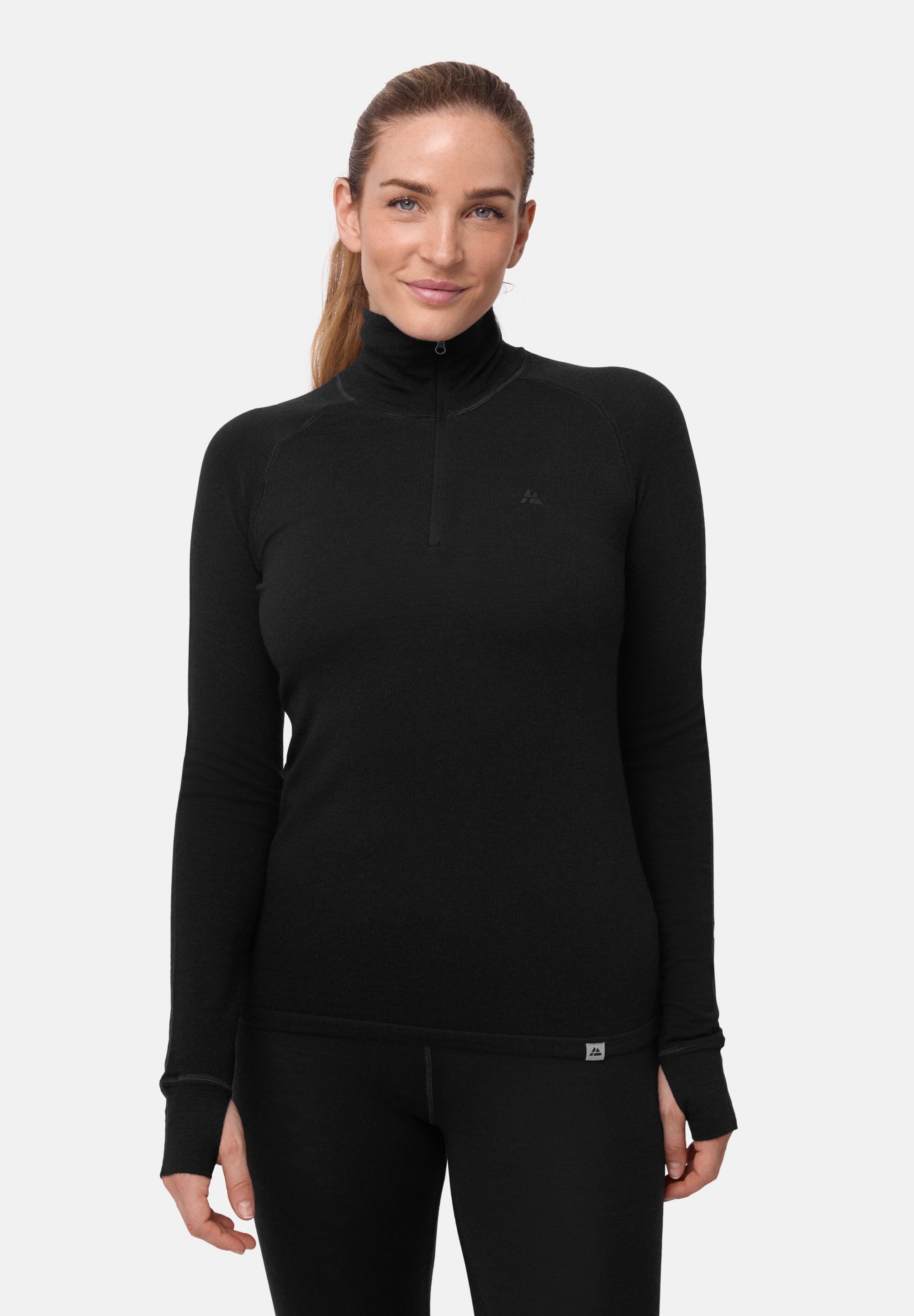 Haut thermique femme en laine mérinos demi-fermeture éclair 1 pack 2/6