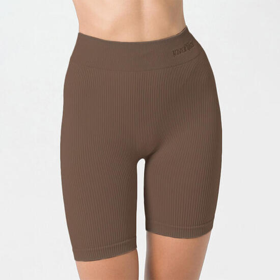 Bikers donna vita alta push up senza cuciture allenamento e tempo libero Lime