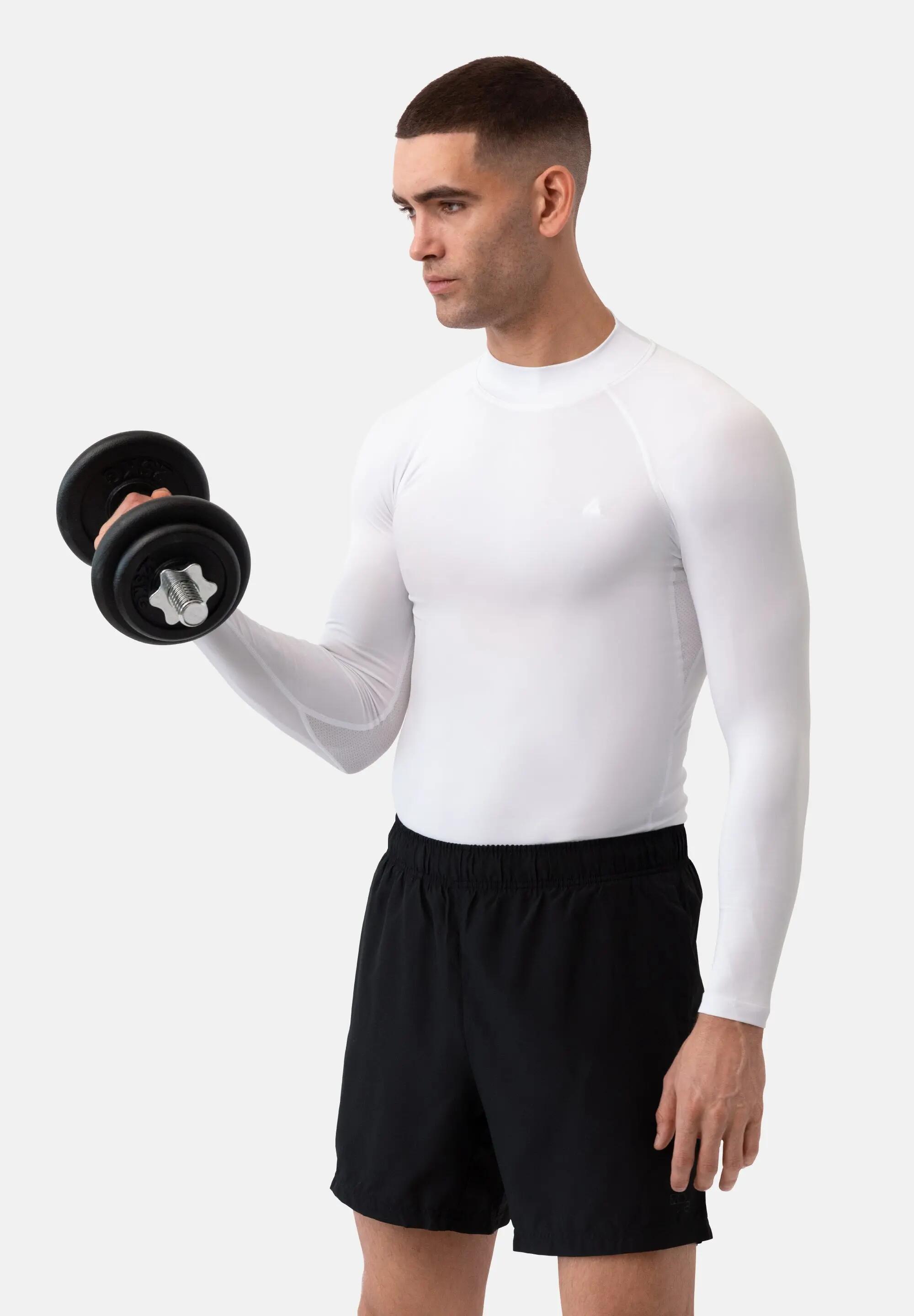 Camisola compressão manga comprida homem treino e corrida 2-pack 3/6