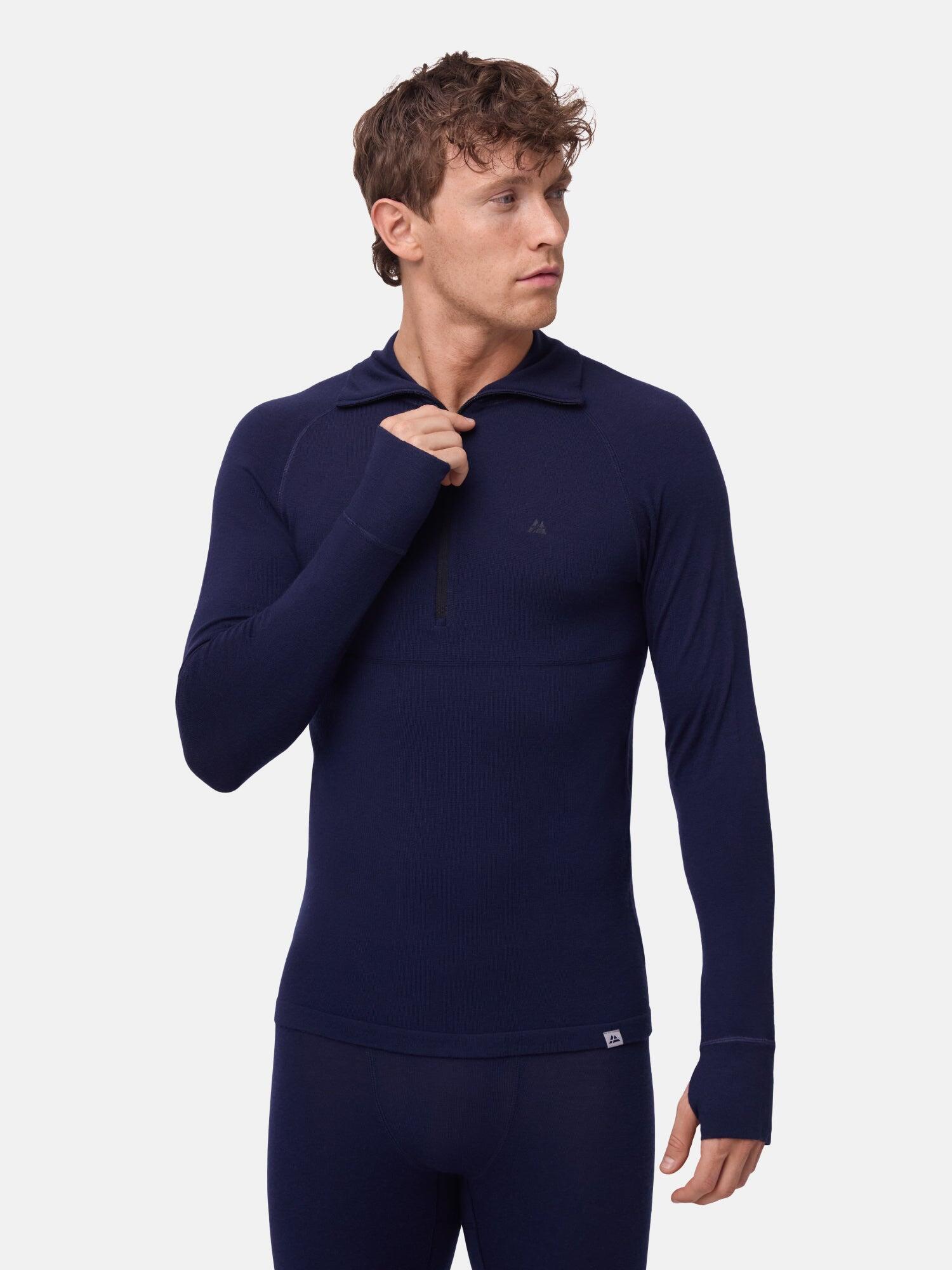 Ensemble Thermique Homme Merino Demi Fermeture Éclair 1 Pack 4/6