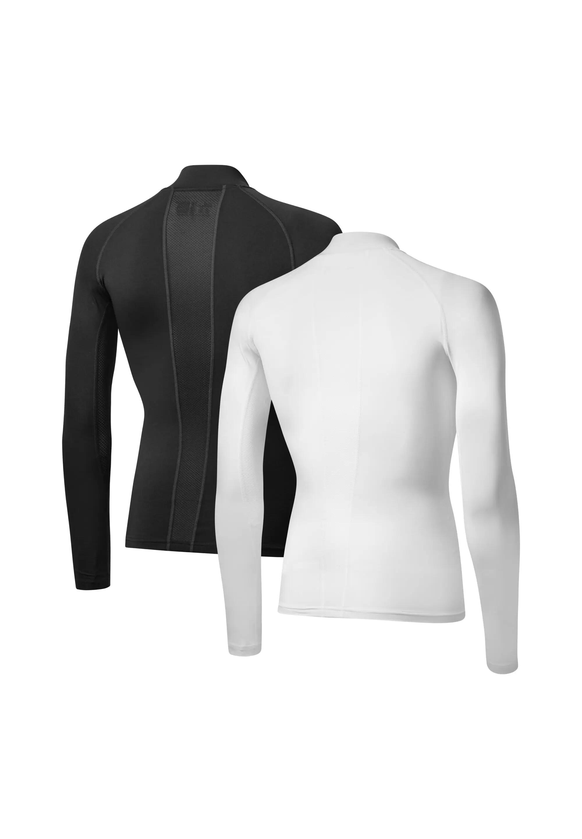 Camisola compressão manga comprida homem treino e corrida 2-pack 2/6