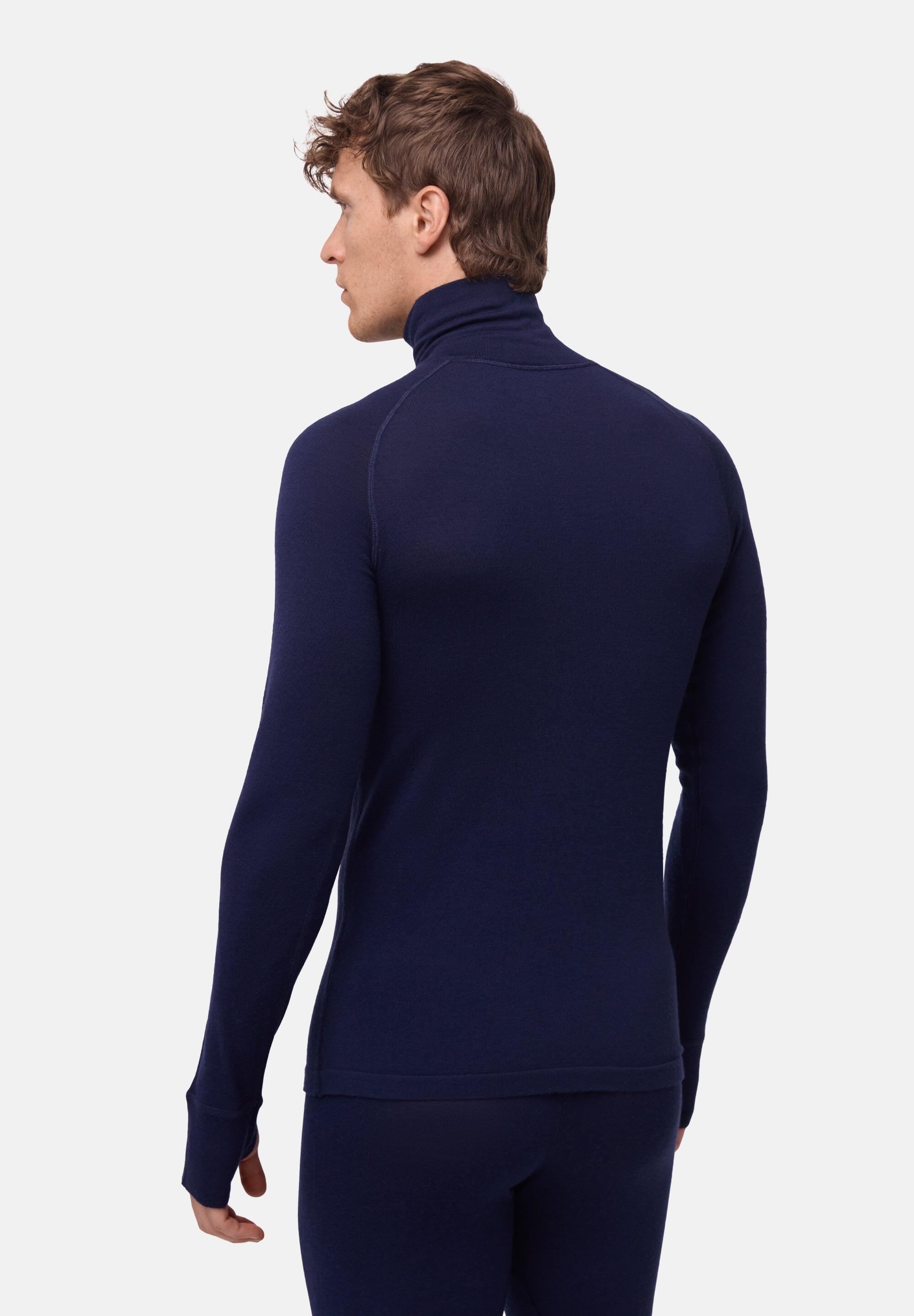 Haut Thermique Homme Mérinos Half Zip Couche de Base Chaude et Respirante 3/6